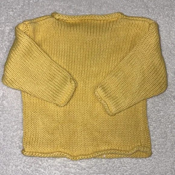 Vintage Y2K Yellow Knit Sweater with Duck Design cotton size 0/6m - Picture 5 of 7